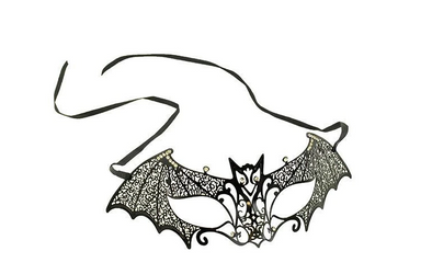 Black Laser-cut Venetian Bat Mask