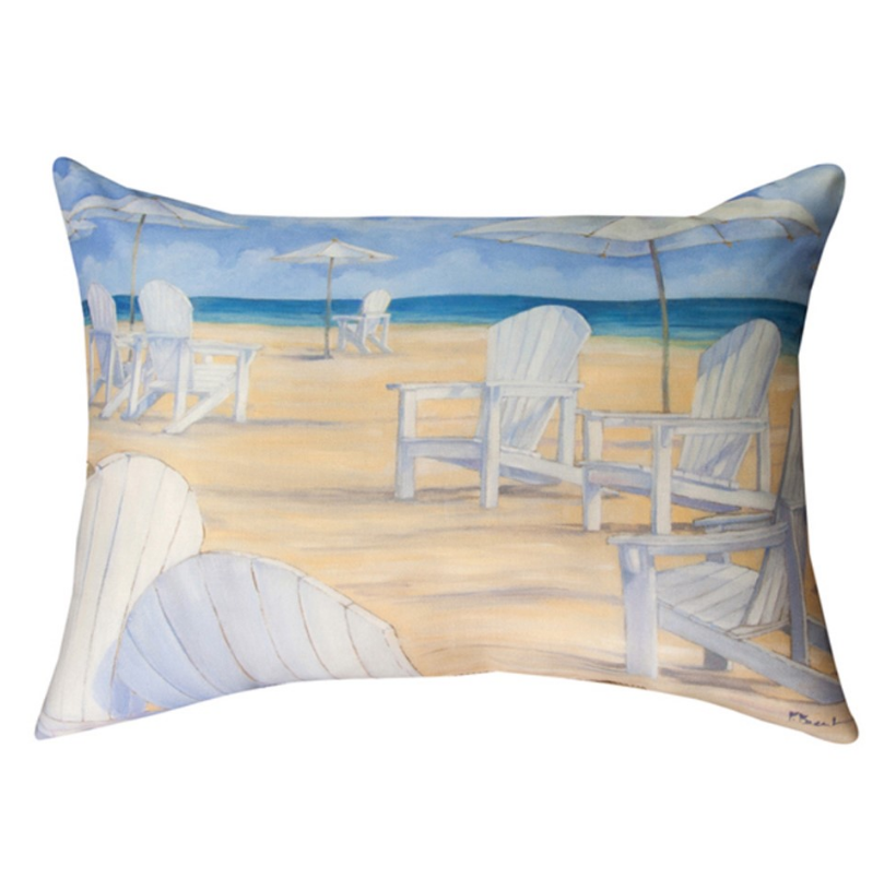 Blanco Beach Chair Climaweave Pillow Lady Gryphon