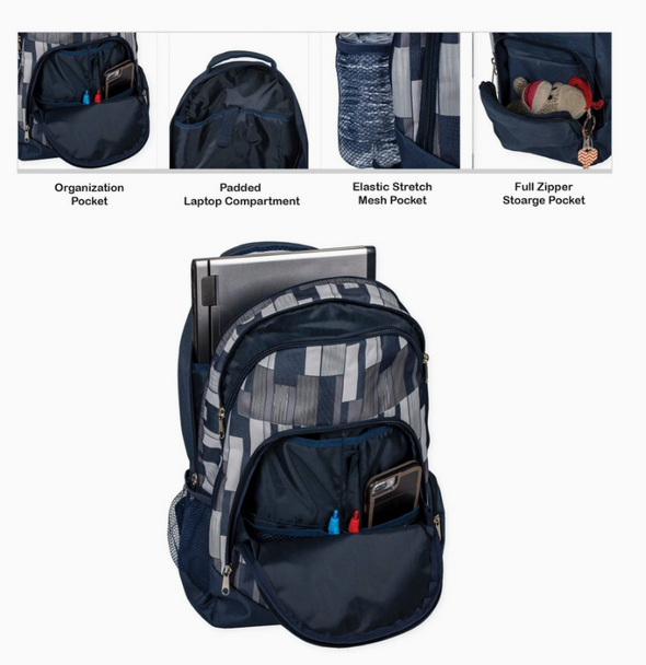 Grey Pixel Backpack