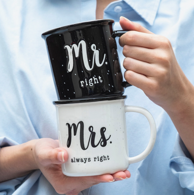 "Mr. Right" & "Mrs. Always Right" Mugs