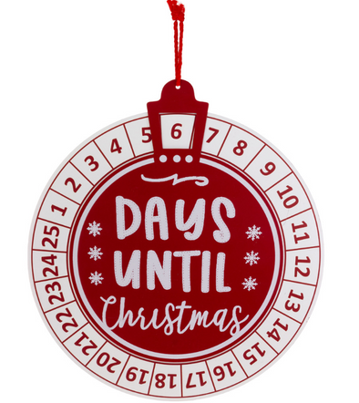 Round Days Until Christmas Calendar