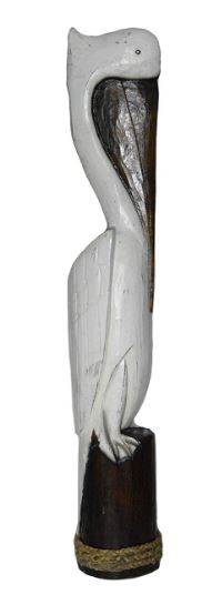 Hand Carved Pelican on Post