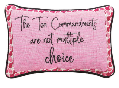 The Ten Commandments Word Pillow
