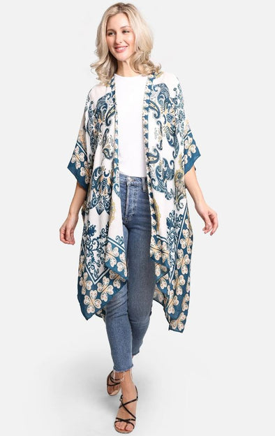 Paisley Print Kimono