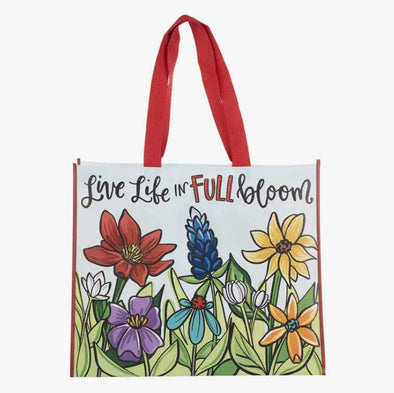 "Live Life in Full Bloom" Tote Bag