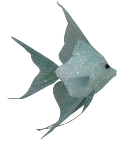 Large Glitter Angel Fish Ornaments
