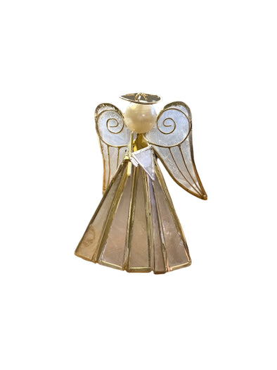 Gold Cone Angel with Flute Ornament