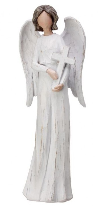 Resin Angel with Cross