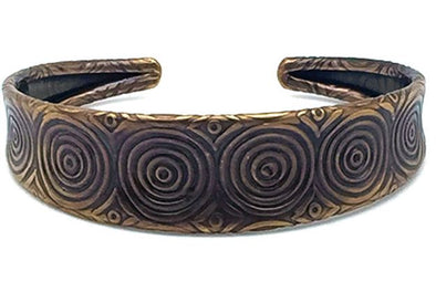Copper Patina Skinny Circle Cuff Bracelet