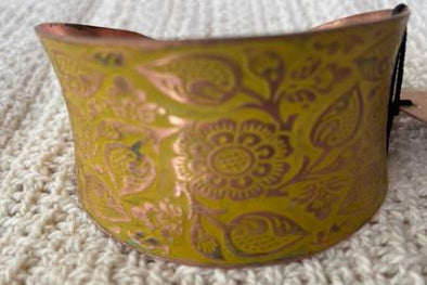 Golden Copper Patina Cuff Bracelet