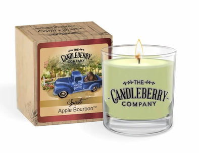 Candleberry Apple Bourbon Candle in Rocks Glass