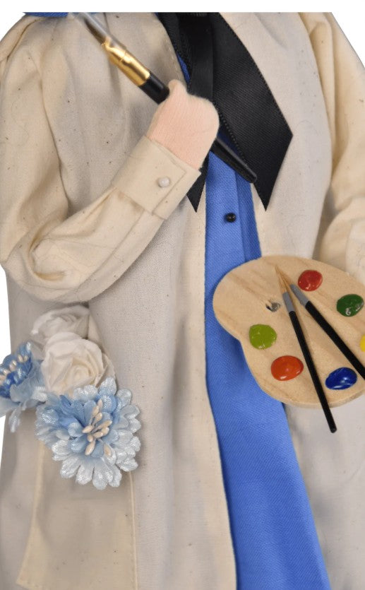 Artist Painting Flowers by Byers' Choice