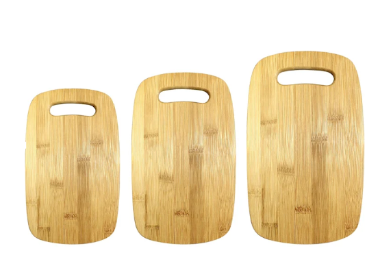 Bamboo Cutting Boards with Handle (3 piece set)