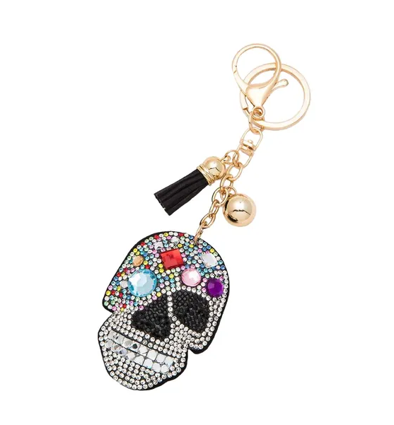 Jewel Skull Keychain