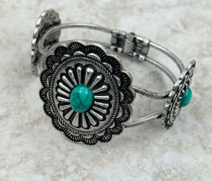 Navajo Antique Silver Concho Bracelet