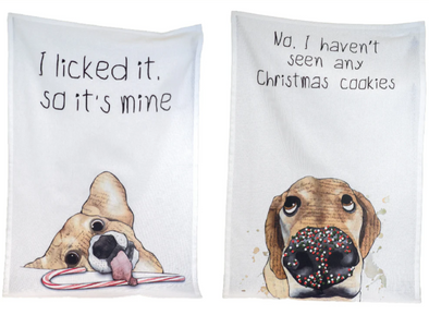 "I Haven't Seen Any Christmas Cookies" Kitchen Towel (Set of 2)