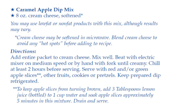 Caramel Apple Dip Mix