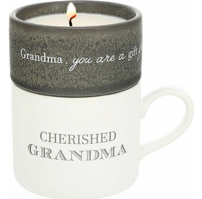Cherished Grandma Stacking Mug and Candle Set