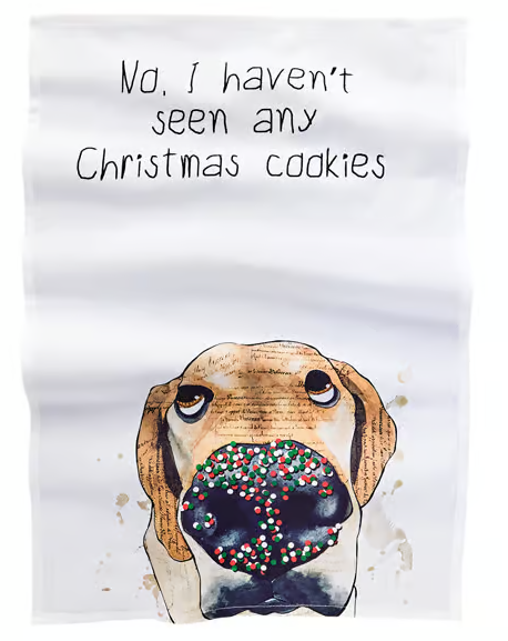 "I Haven't Seen Any Christmas Cookies" Kitchen Towel (Set of 2)