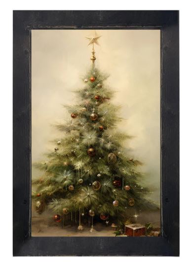 Christmas Tree with Star Framed Print