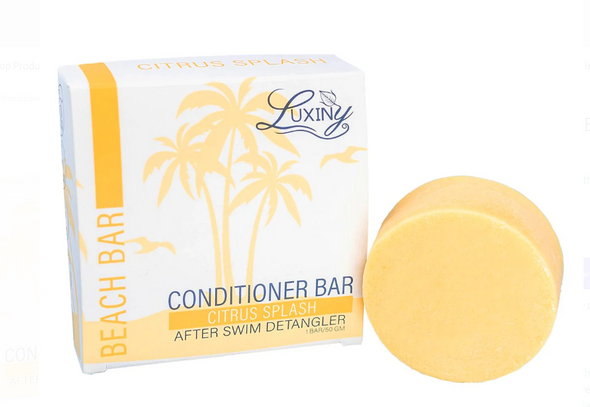 Citrus Splash Shampoo & Conditioner Bars (After Swim Detangler) for Home/Travel/Camping