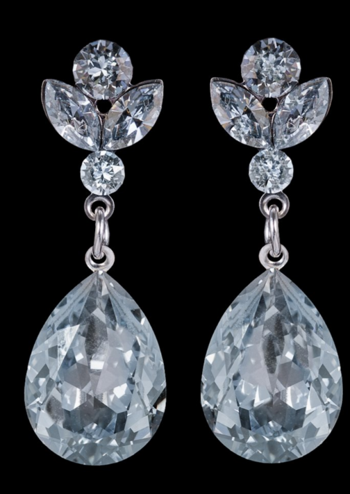Clear Swarovski Crystal Drop Earrings from Jim Ball Designs