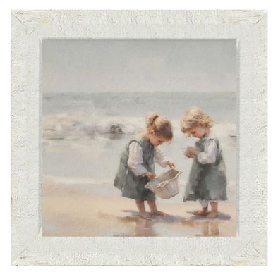 Collecting Shells Framed Print
