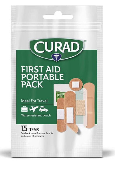 CURAD® First Aid Portable Pack (15-Piece Kit)