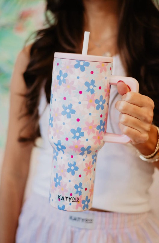 Dainty Florals Pink Tumbler from Katydid