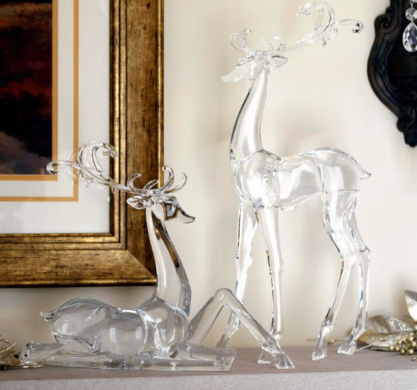 Modern Clear Acrylic Holiday Deer (Sold Separately)