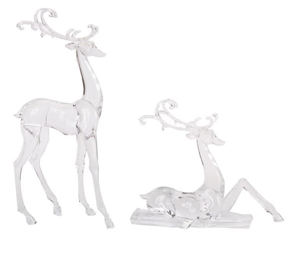 Modern Clear Acrylic Holiday Deer (Sold Separately)