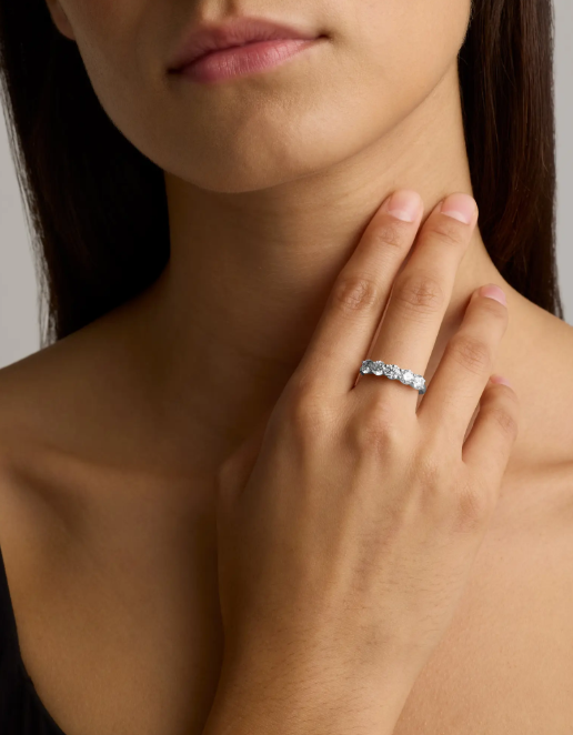 1.5K Genuine Lab Grown Diamond 14K White Gold Ring (Size 7)