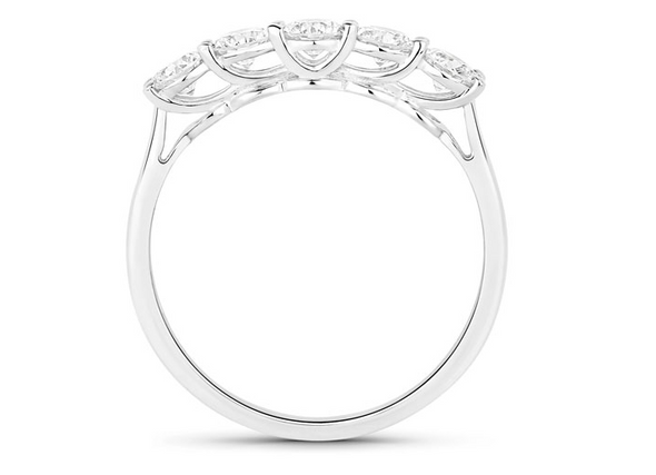 1.5K Genuine Lab Grown Diamond 14K White Gold Ring (Size 7)