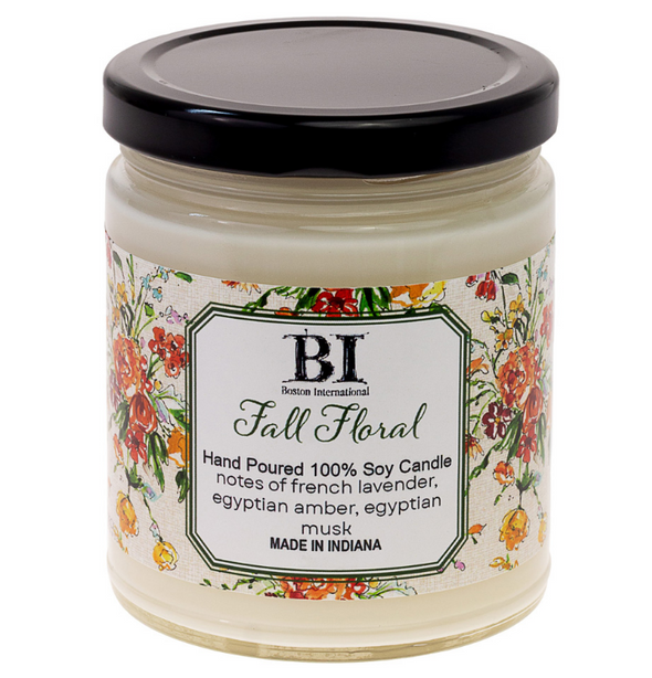 Fall Floral Soy Candle