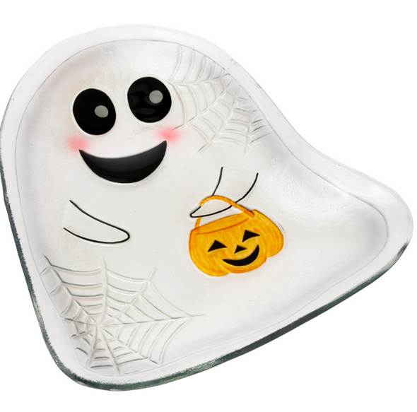 Friendly Ghost Glass Plate