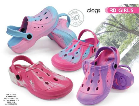 Girls Tye Dyed Clogs