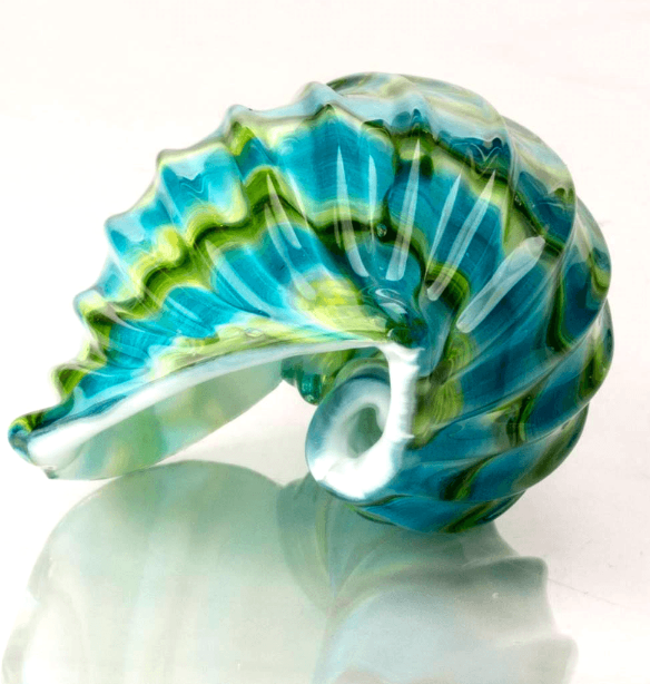Glass Seashell from Hudson Glass