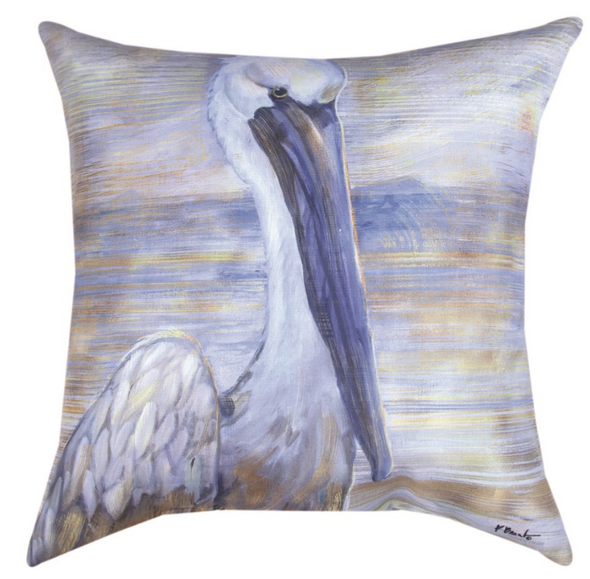 Golden Salty Pelican Climaweave Pillow