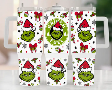 Grinch Fuel 40 oz Stainless Steel Holiday Tumbler