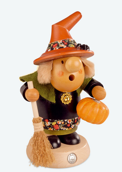 Halloween Witch with Pumpkin Smoker by Muller
