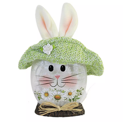 Lighted Hatted Spring Bunny