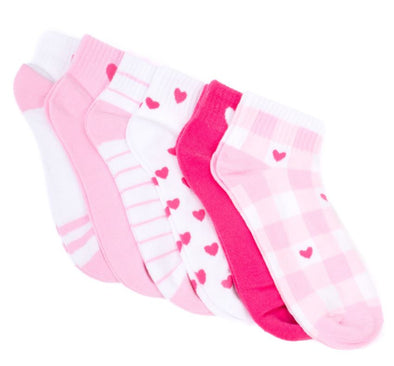 Women's Low Cut Heart Socks (6 pairs)