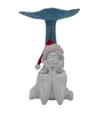 Holiday Tail Up Mermaid Figurine