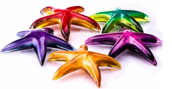 Hand-Blown Glass Starfish from Hudson Glass