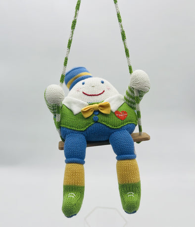 Humpty Dumpty on Swing Hand Knit Doll