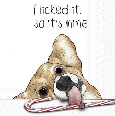 "i Licked It So It's Mine" Cocktail Paper Napkins (20 Per Pack)