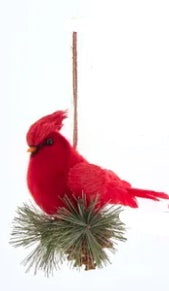 Cardinal on a Pinecone Ornament by Kurt Adler