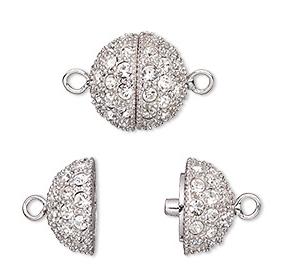 Magnetic Clasp Crystal Earrings by Jacqueline Kent