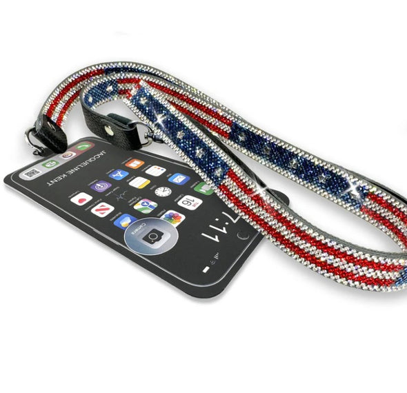 Red White & Blue Crossbody Phone or Purse Lanyard from Jacqueline Kent