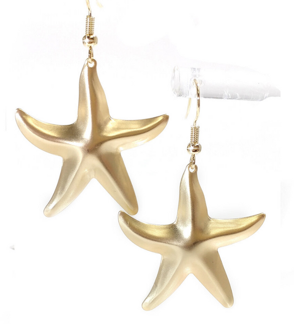 Gold Starfish Earrings by Jacqueline Kent